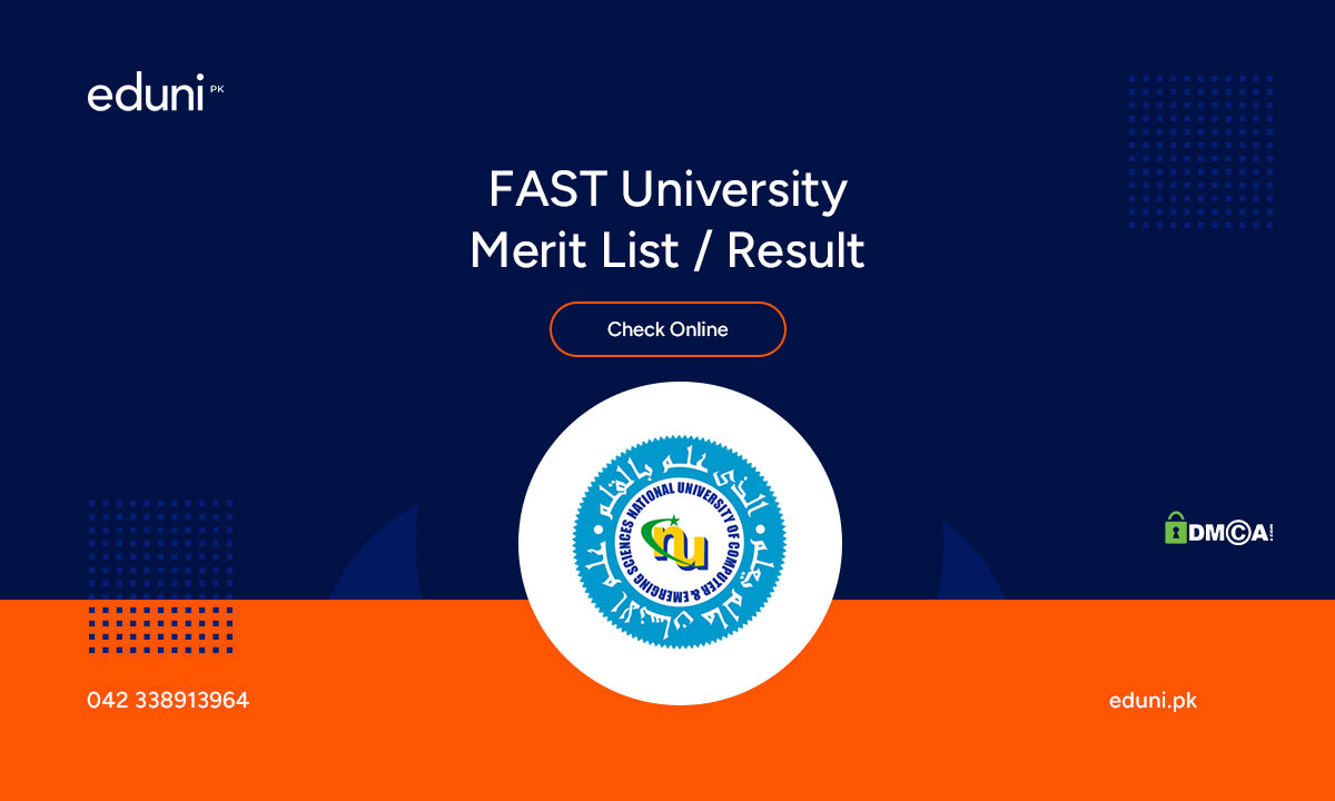 FAST University Merit List 2024 Entry Test Result