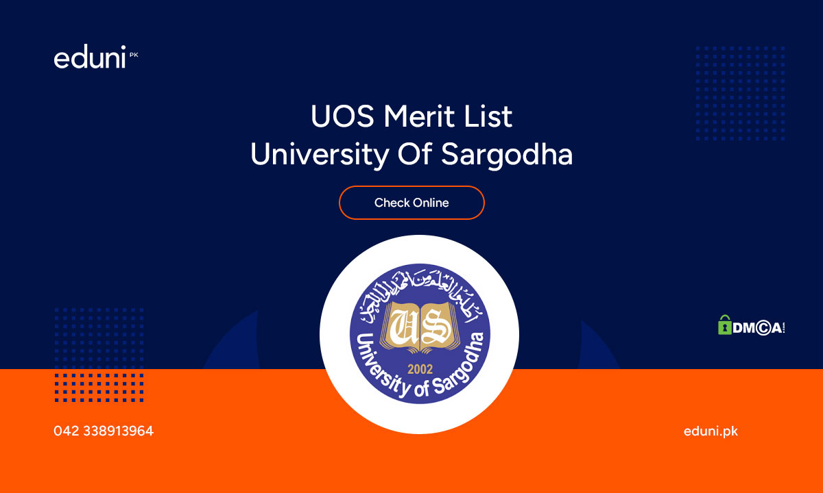 UOS Merit List 2024 University Of Sargodha