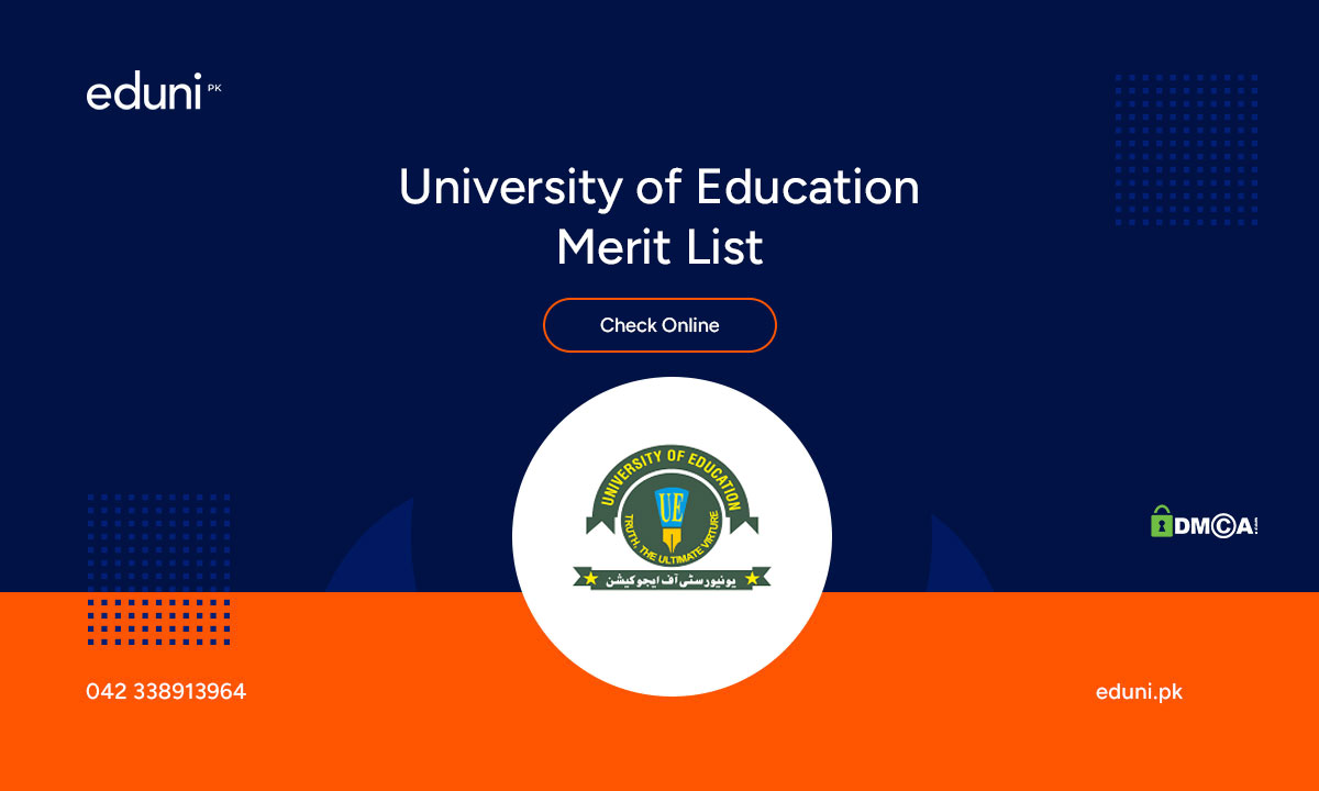 University of Education Merit List 2024 @Eu.edu.pk Entry Test Result