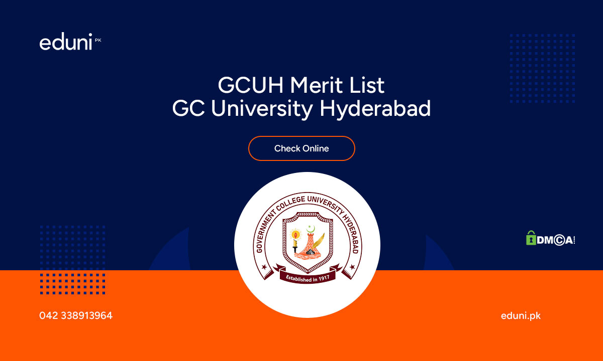 GCUH Merit List 2024 GC University Hyderabad