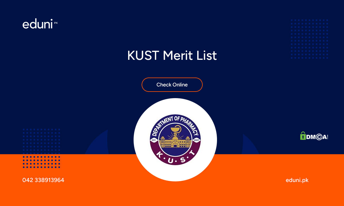 KUST Merit List 2024 PDF Download