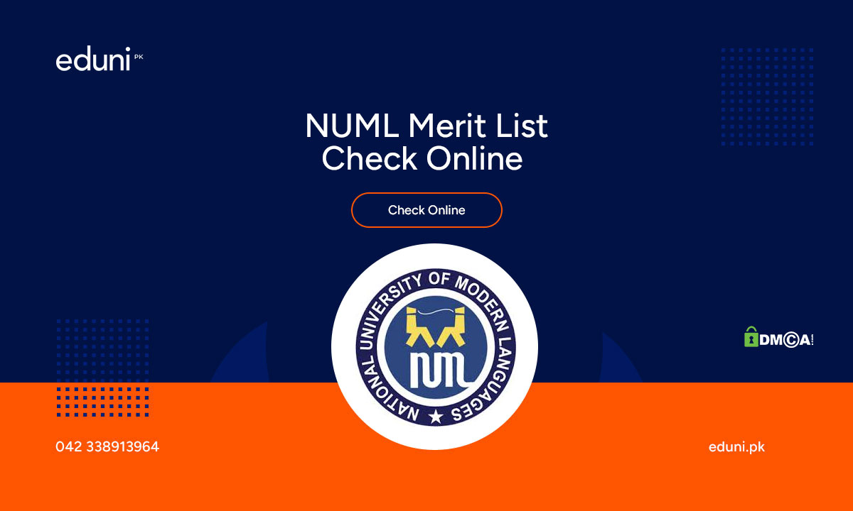 NUML Merit List Check online