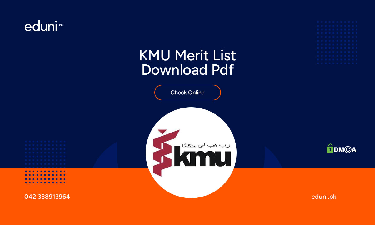 KMU Merit List Check online